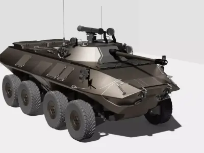 BTR-90 TANK 3d Model 3D model