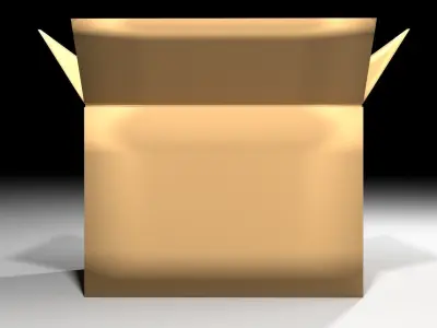 Cardboard Box - Rectangular Medium 3D model