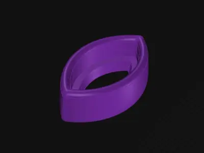 marquise cabochon flush settings  ring heads pendant 3D print model