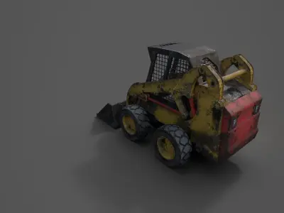 Skid Steer Loader Low-poly 3D model purchase