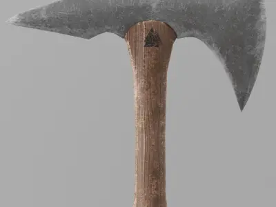 Worn-Out Axe 3D model
