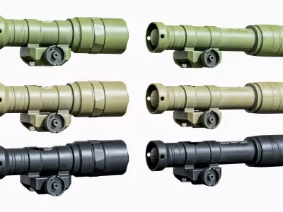 Flash Iight SureFire bundle 3D Model Pack