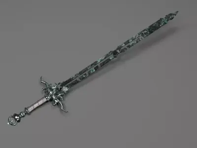 Sword Low-poly 3D model 93