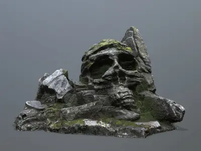 Skull Rock Low-poly 3D model