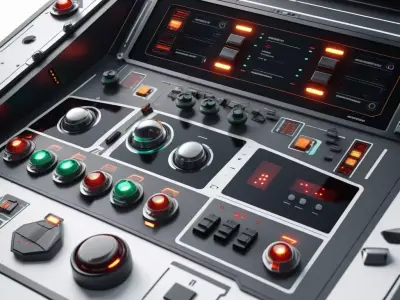 Futuristic Spaceship Control Panel 3D model