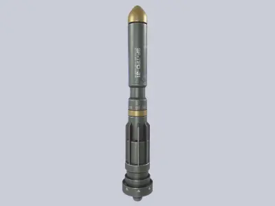 Scifi torpedo Low-poly 3D model get