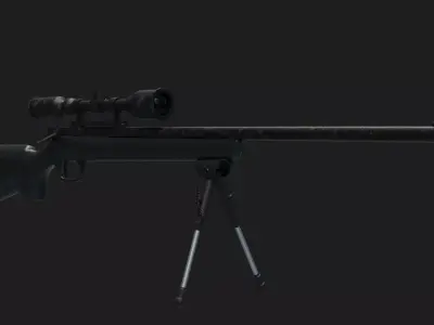 Sniper Rifle 3D model 6