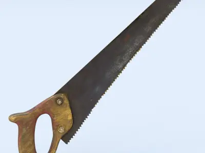 Handsaw Low Poly knife Low-poly 3D model