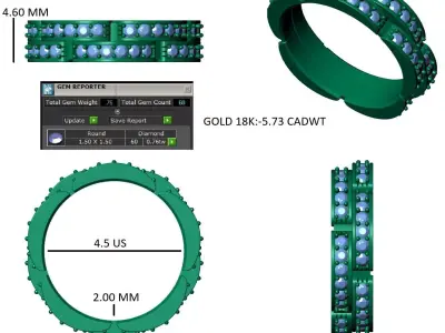 Cartier Diamond Band 3D print model
