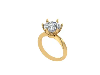 Single Stone Ring 3D print model purchase