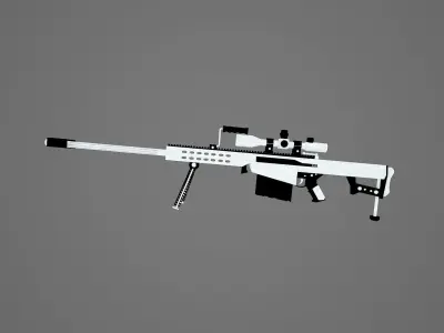 Sniper Barett M82A1  Low-poly 3D model