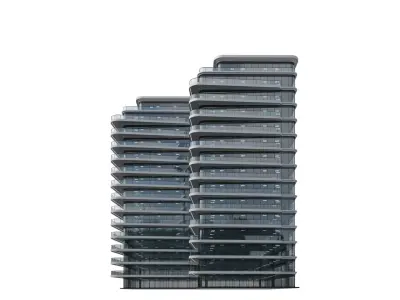 Parametric Glass Office Tower 3D model