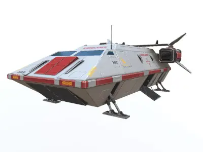 shuttle Low-poly 3D model