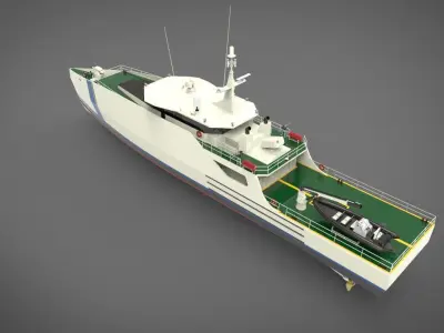 Coastguard Patrol Ship 3D model by wayokama72 from CGTrader