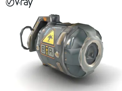 Biological Bomb Futuristic Design model pack Low-poly 3D model