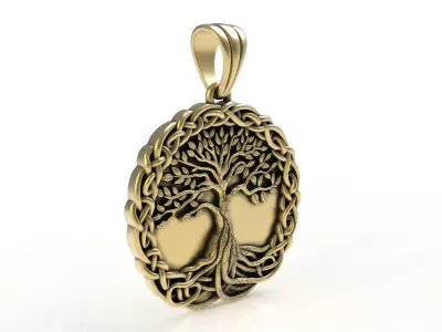 Tree Pendant 3D print model