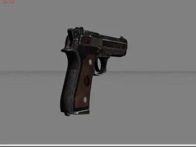 Baretta M9 Low-poly 3D model