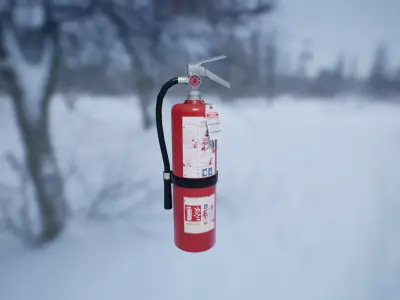 Fire Extinguisher PBR Low-poly 3D model