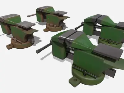 Hand Vice Low-poly 3D model