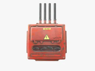Fusebox small Low-poly 3D model