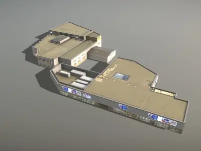 Building LOWI Innsbruck Shop Low-poly 3D model