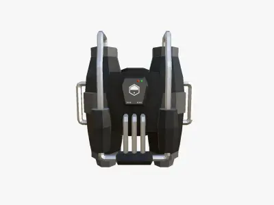 Jetpack Low Poly J04 - SciFi Character Design Low-poly 3D model