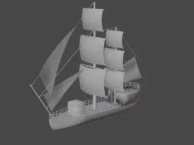 sail ship 3D model