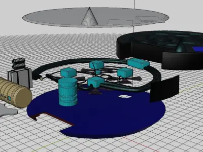 Drone sci-fi spaceship 3D model