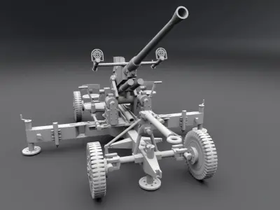 Bofors 40mm Cannon Scale Model 3D print model