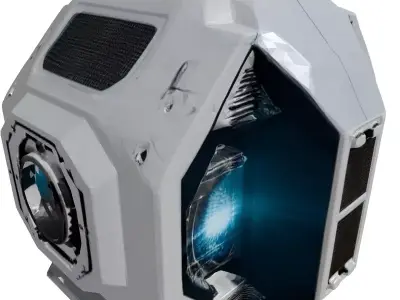 Futuristic Holographic Projector Damaged 3D model
