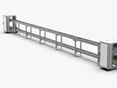 Double Speed Chain Line with Elevator 3D model