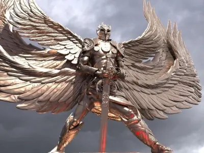 Arch Angel Warrior Sculpture 2  3D model
