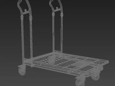 cart shopping Low-poly 3D model