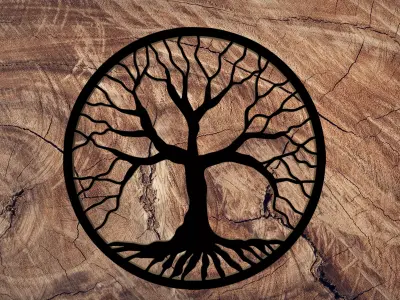 TREE H 40mm W 40 mm 2mm thick 3D model