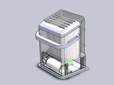 Portable gas heater 3D model