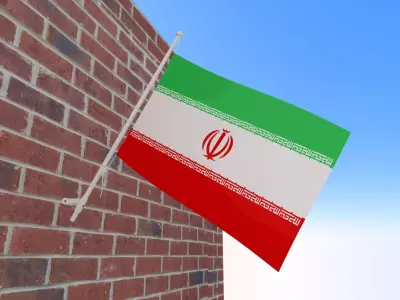 Flag of Iran 3D model