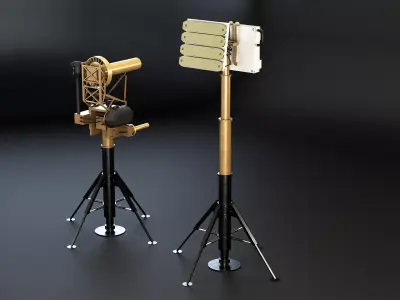 Anti Drone System Sand Camo Low-poly 3D model