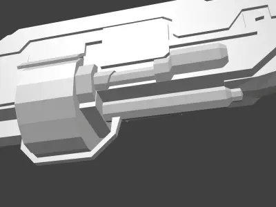 Low Poly Gun Free low-poly 3D model order