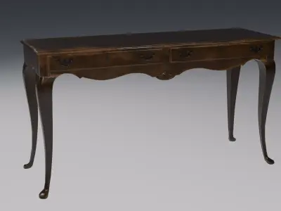 Hallway Console Wooden Table 7 textures Low-poly 3D model