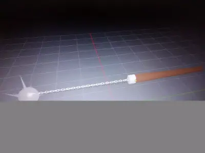 Flail sword with chain Low-poly 3D model purchase
