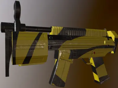 Futuristic Msg Low-poly 3D model