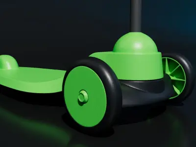 Kick Scooter Toy Free low-poly 3D model