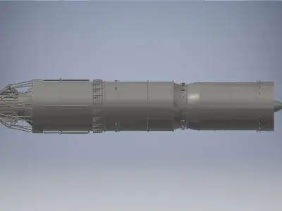 Turbojet Engine 3d model 3D model