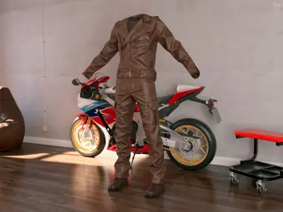  Heavy Metal Leather Suit Brown 