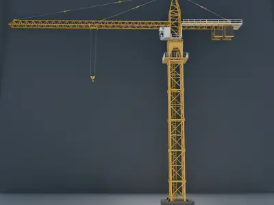 Construction Tower Crane 3D model