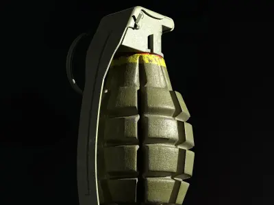 MK2 Grenade or Pineapple Grenade Free low-poly 3D model