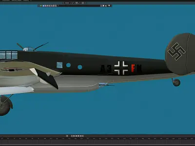 Cant Z-1007 in German service Free 3D model