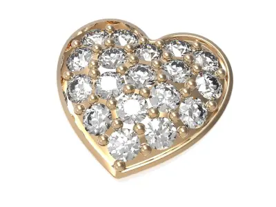 Heart jewelry part 3D print model