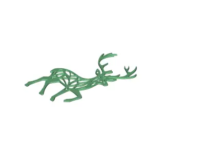 Geometric Deer Stag Wall Art Mold for Casting 3D model