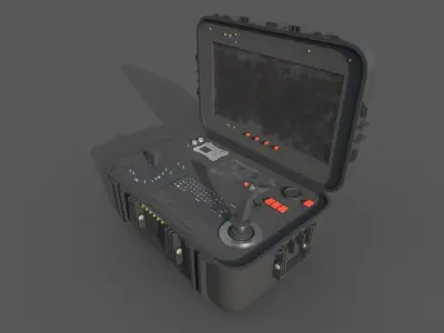 Ground Control Station Low-poly 3D model